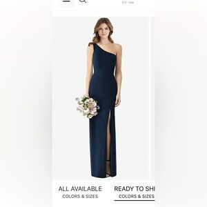 One shoulder bridesmaid dress